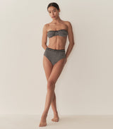 ALEX HIGH WAIST BIKINI BOTTOM -- LA MADDALENA GINGHAM