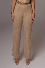 Beige Madison Knit Pants