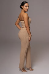 Beige Madison Knit Pants