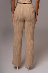 Beige Madison Knit Pants