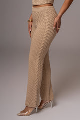Beige Madison Knit Pants