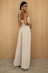 Beige After Sunset Pleated Pants