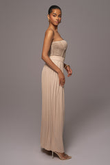 Beige After Sunset Pleated Pants